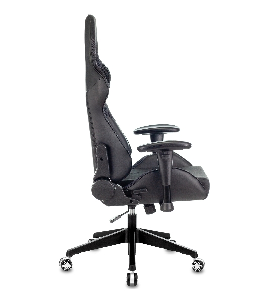 Кресло Бюрократ VIKING 4 AERO BLACK EDITION черный, экокожа, 120 кг, механизм качания