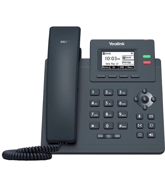 Настольный IP-телефон YEALINK SIP-T31W, 2 аккаунта, дисплей 2.3', Wi-Fi, PoE, БП шт