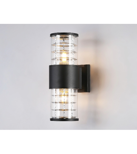 Светильник Ambrella light ST2525/2 BK/CL черный/прозрачный IP54 E27/2 max 40W 305*110*155