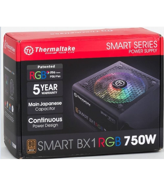 Блок питания Thermaltake Smart PS-SPR-0750NHSABE-1, 750Вт, 80 PLUS Bronze, 120мм, черный