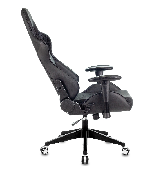Кресло Бюрократ VIKING 4 AERO BLACK EDITION черный, экокожа, 120 кг, механизм качания
