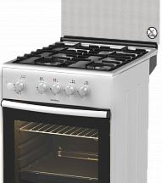 Плита газовая Darina 1B GM 341 107 W белый/черный, конфорок 4 шт, духовка 50 л, 50 см x 85 см x 56 см
