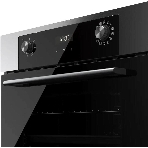Встраиваемый духовой шкаф Kuppersberg HO 677 BX, High-Tech, объем 70 л, 13 режимов, электронное управление (утапливаемые переключатели, аналоговый дисплей), телескопические направляющие на одном уровне, максимальная температура 300 градусов, 2 стекла в дверце, черный/нержавеющая сталь, фото2