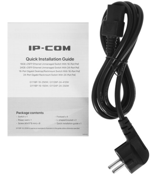 Коммутатор 24PORT 4POE G1126P-24-410W IP-COM