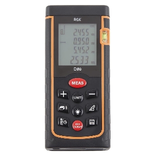 Дальномер RGK D80 ±2мм 80м дисплей IP54 2хААА 1.5В