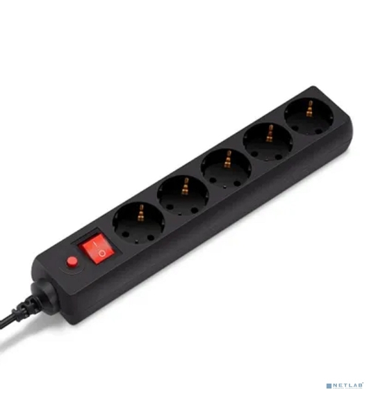 Сетевой фильтр Buro 500SH-5-B 5 м, 5 розеток, черный, коробка