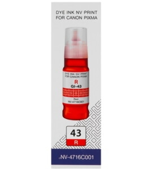 Чернила NVPrint GI-43 R (NV-4716C001) для Canon Pixma G540, G640 (70 мл) Red (в коробке) совместимые