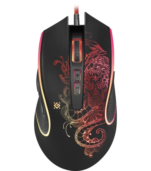 Мышь проводная Defender Venom GM-640L черный, 3200 dpi, USB, кнопки - 8