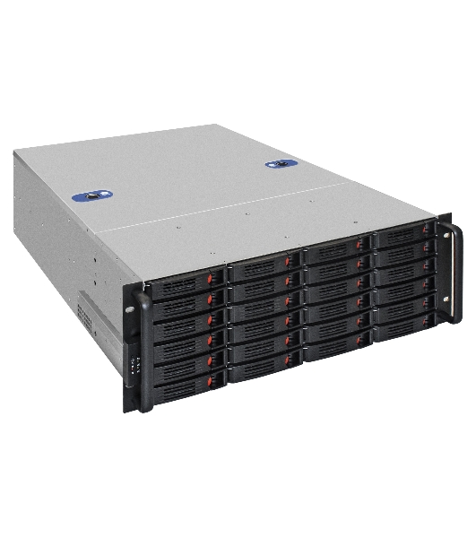 Серверный корпус ExeGate EX293581RUS Pro 4U660-HS24 (RM 19', высота 4U, глубина 660, БП 1000ADS, 24xHotSwap, USB)