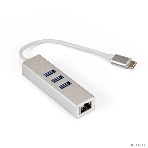 Кабель-адаптер ExeGate EXE-77C-45 (USB3.0 Type-C --> 3xUSB3.0 + 1xRJ45 UTP 1000Mbps RLT8153), фото6