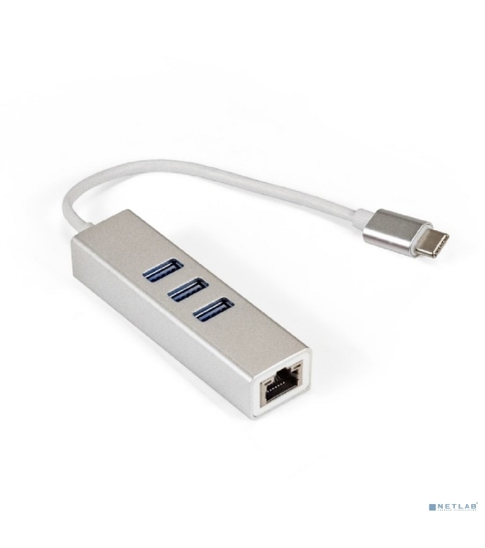 Кабель-адаптер ExeGate EXE-77C-45 (USB3.0 Type-C --> 3xUSB3.0 + 1xRJ45 UTP 1000Mbps RLT8153)