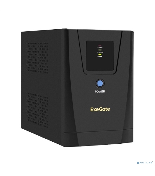 Источник бесперебойного питания ExeGate SpecialPro UNB-1200.LED.AVR.2SH.3C13 1200VA/750W, LED, AVR, 2*Schuko+3*C13, съемн.кабель, металлический корпус, черный