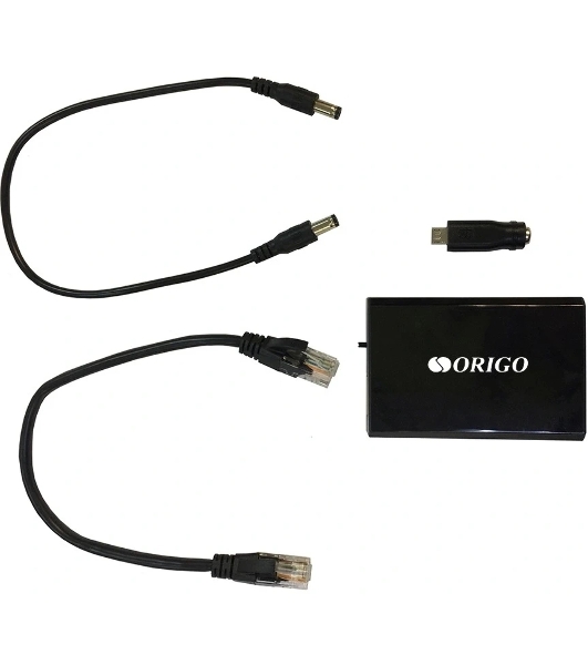 PoE-сплиттер ORIGO OPE301GS/A1A 802.3af/at, 1x1000Base-T PoE In, 1x1000Base-T, выход: 5/9/12В DC