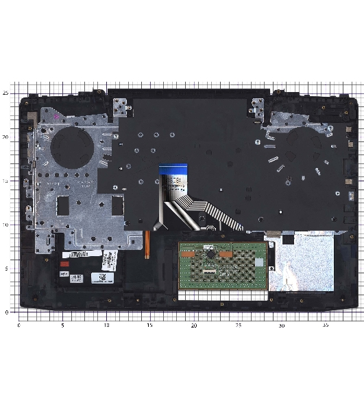 Клавиатура для ноутбука HP Omen 15-CE черная с подсветкой, Топкейс