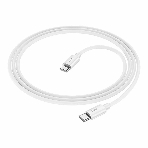 Кабель USB2.0 Hoco Type-C/Type-C, 3А, 60Вт, силиконовая оплетка, X87, 1м, белый, коробка, фото4