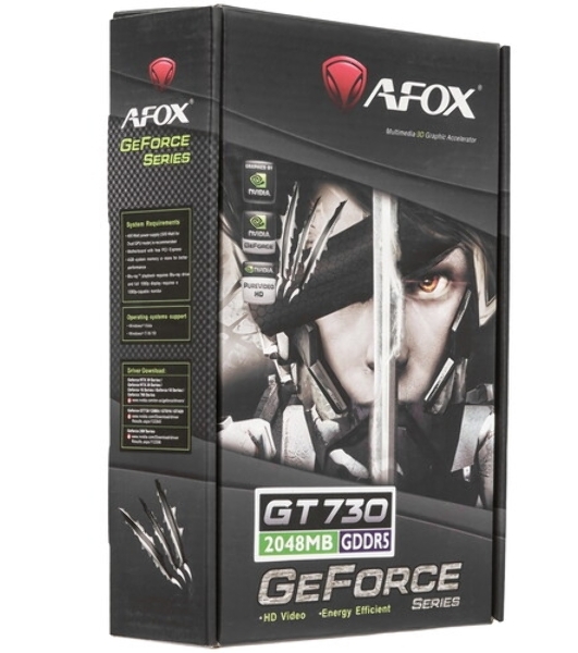 Видеокарта Afox GT730 2Gb GDDR5 128bit VGA DVI-D HDMI 1FAN RTL