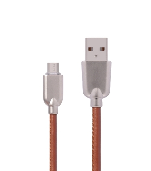 Кабель USB ACD-Allure Type-C ~ USB-A Кожа, 1м, коричневый