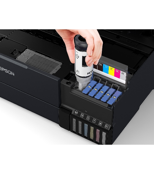 МФУ струйное Epson L8180 (C11CJ21403/C11CJ21402) A3 Duplex Net WiFi USB RJ-45 черный