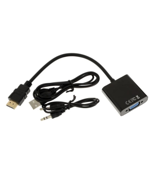 Адаптер HDMI (M)-VGA (F) 00-00027496 черный GOPOWER