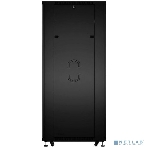 Шкаф серверный напольный Cabeus, IP20, 42U, 2055х800х1000 мм (ВхШхГ), дверь: перфорация, боковая панель: сплошная, разборный, черный, фото 1