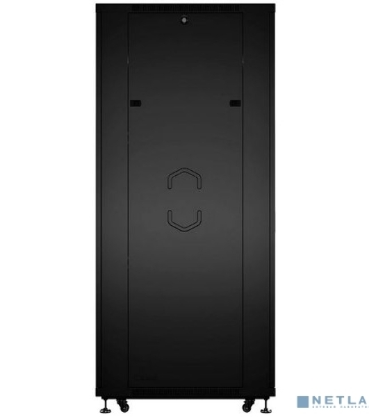 Шкаф серверный напольный Cabeus, IP20, 42U, 2055х800х1000 мм (ВхШхГ), дверь: перфорация, боковая панель: сплошная, разборный, черный