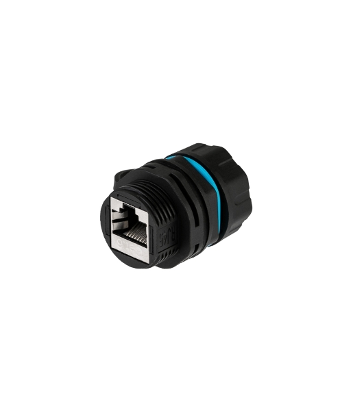 Индустриальный соединительный модуль, RJ-45(8P8C), FTP, CAT6, IP68 с защитным колпачком для кабеля