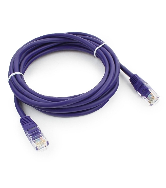 Патч-корд UTP Cablexpert cat.5e, 3м, литой, многожильный, фиолетовый