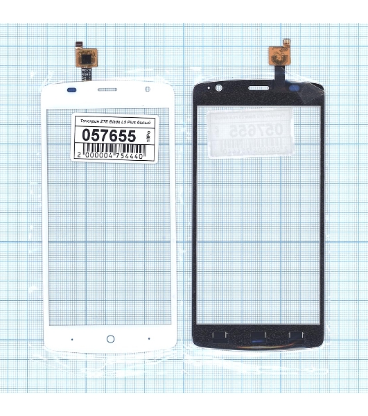 Сенсорное стекло (тачскрин) для ZTE Blade L5 Plus, белое