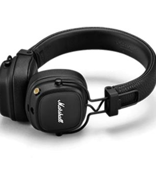 Беспроводные/проводные наушники Marshall Major IV черный, накладные, Bluetooth + проводной, беспроводная зарядка, до 80 ч