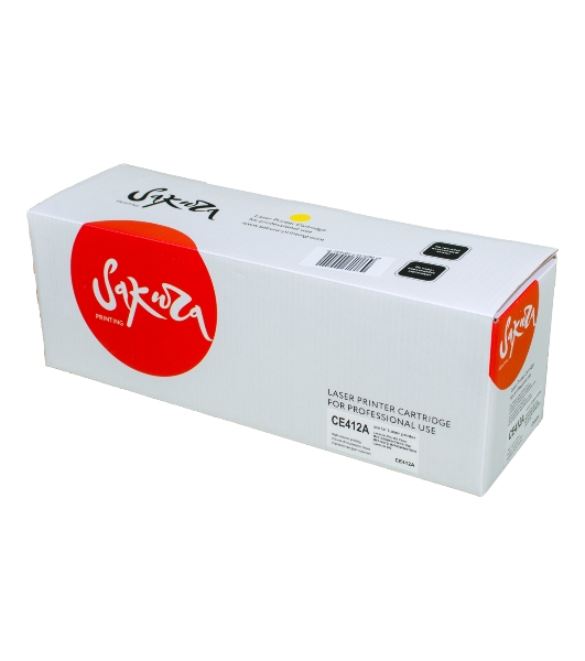 Картридж лазерный Sakura CE412A для HP Laserjet Pro 400 Color M451DN/M451DW/451NW/MFP M475DW/M475DN, Laserjet 300 color MFP M375NW, желтый, 2600 к.