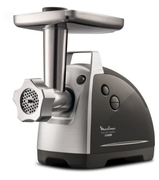 Мясорубка электрическая Moulinex ME688832 черный, 2200 Вт, 4.5 кг/мин, реверс, насадки - 6