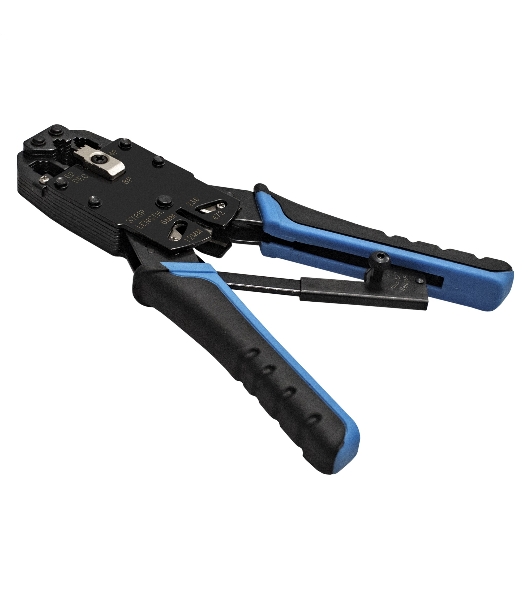 Инструмент ExeGate EX293155RUS EX-T2008R для обжима RJ-45, RJ-11/12 с храповым механизмом (прямой ход обжимки)