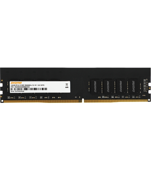 Оперативная память Digma, DDR4, 16GB (1x16GB), 2666MHz, CL19, DIMM