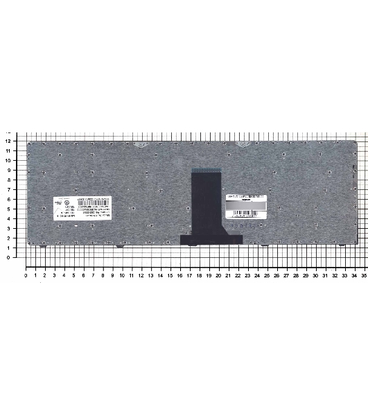 Клавиатура для ноутбука Lenovo IdeaPad B5400 M5400 черная с серебристой рамкой