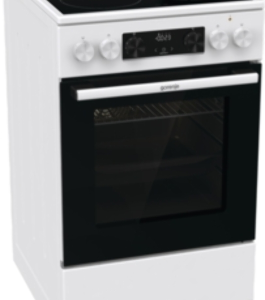 Плита электрическая Gorenje GEC5C61WG белый, конфорок 4 электрических, духовка 70 л, 50 см x 85 см x 59.4 см (без крышки)