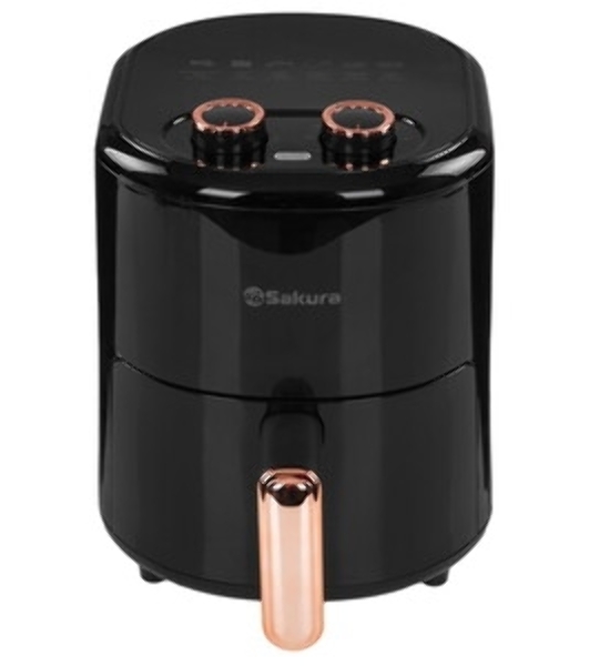 Аэрогриль Sakura SA-7682W черный, 1200 Вт, 3 л, сенсор, 12 программ
