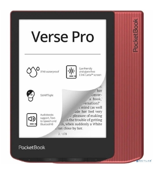 Электронная книга PocketBook 634 Verse Pro Passion Red (PB634-3-WW)