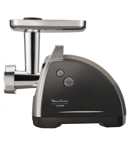Мясорубка электрическая Moulinex ME688832 черный, 2200 Вт, 4.5 кг/мин, реверс, насадки - 6