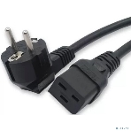 Кабель питания Filum ПВС-АП 3x1.5 CEE 7/7(Schuko) угловая - C19, 220/250В, 16А, чёрный, 3м, фото 1