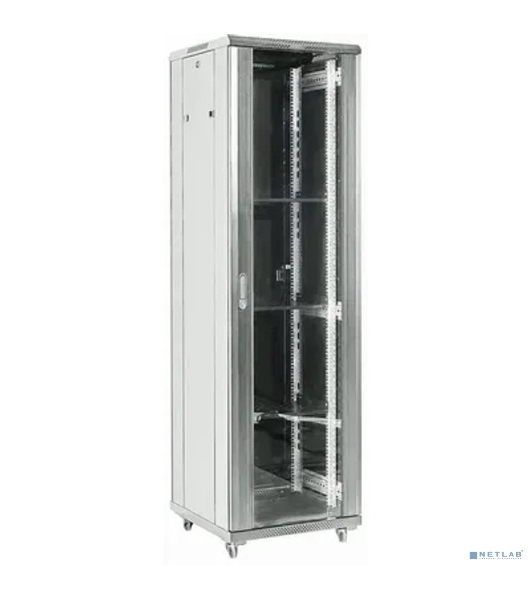 Напольный шкаф Rexant RAL 7035 19' 42U 600×800×2054 (ШxГxВ), дверь стекло, металлическая задняя дверь, боковые съемные стенки