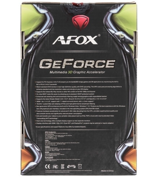 Видеокарта Afox GT730 2Gb GDDR5 128bit VGA DVI-D HDMI 1FAN RTL