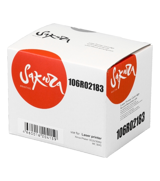 Картридж лазерный Sakura 106R02183 для Xerox Phaser 3010/3040/WC 3045, черный, 2300 к.