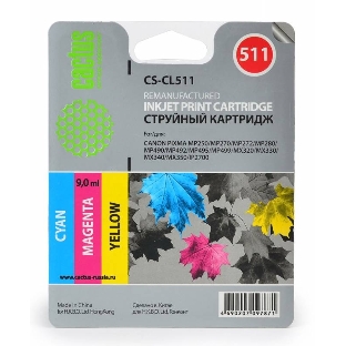 Картридж струйный Cactus CS-CL511 многоцветный (9 мл) для Canon MP240 MP250 MP260 MP270 MP480