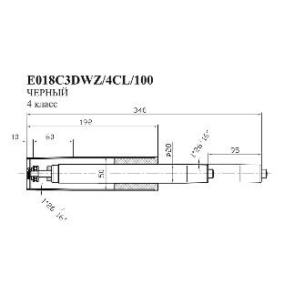 Газлифт Бюрократ E018 E018C3DWZ/4CL/100 черный