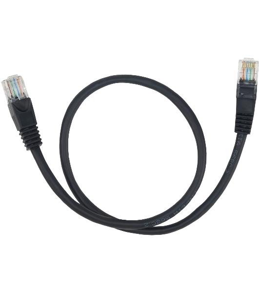 Патч-корд Buro UTP 4 пары cat5E CCA molded 0.25м черный RJ-45 (m)-RJ-45 (m) (упак.:1шт)