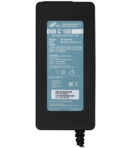 Адаптер питания FSP NB C 100W (FSP100-A1BR3) AC-DC 100W Adapter, Вход C6 (для ноутбучного кабеля), Кабель 1000мм, Выход USB Type-C, 5V/9V/12V/15V/20V автовыбор. RETAIL