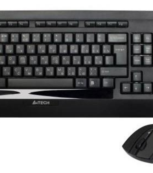 Комплект клавиатура+мышь A4TECH 9300F беспроводной, USB, 2000 DPI, чёрный