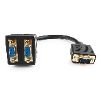 Разветвитель VGA Cablexpert CC-VGAX2-20CM, HD15M/2x15F, 1 компьютер - 2 монитора, фото 1