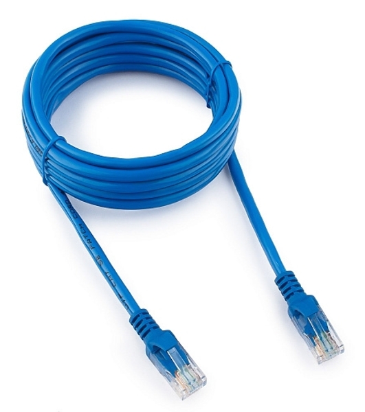 Патч-корд UTP Cablexpert cat.5e, 3м, литой, многожильный, синий