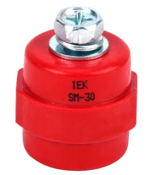 Изолятор SM30 (М8) силовой с болтом IEK YIS11-30-08-B